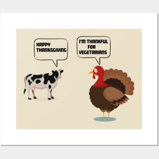 happy thanksgiving,thanksgiving day,vegetarians Posters and Art